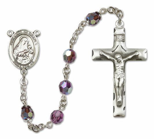 Our Lady of Grapes Sterling Silver Rosary - 16 Color Options 8347/0644