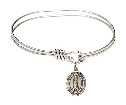Our Lady of Kibeho Eye Hook Bangle Bracelet - Sterling Silver Charm 9414SS