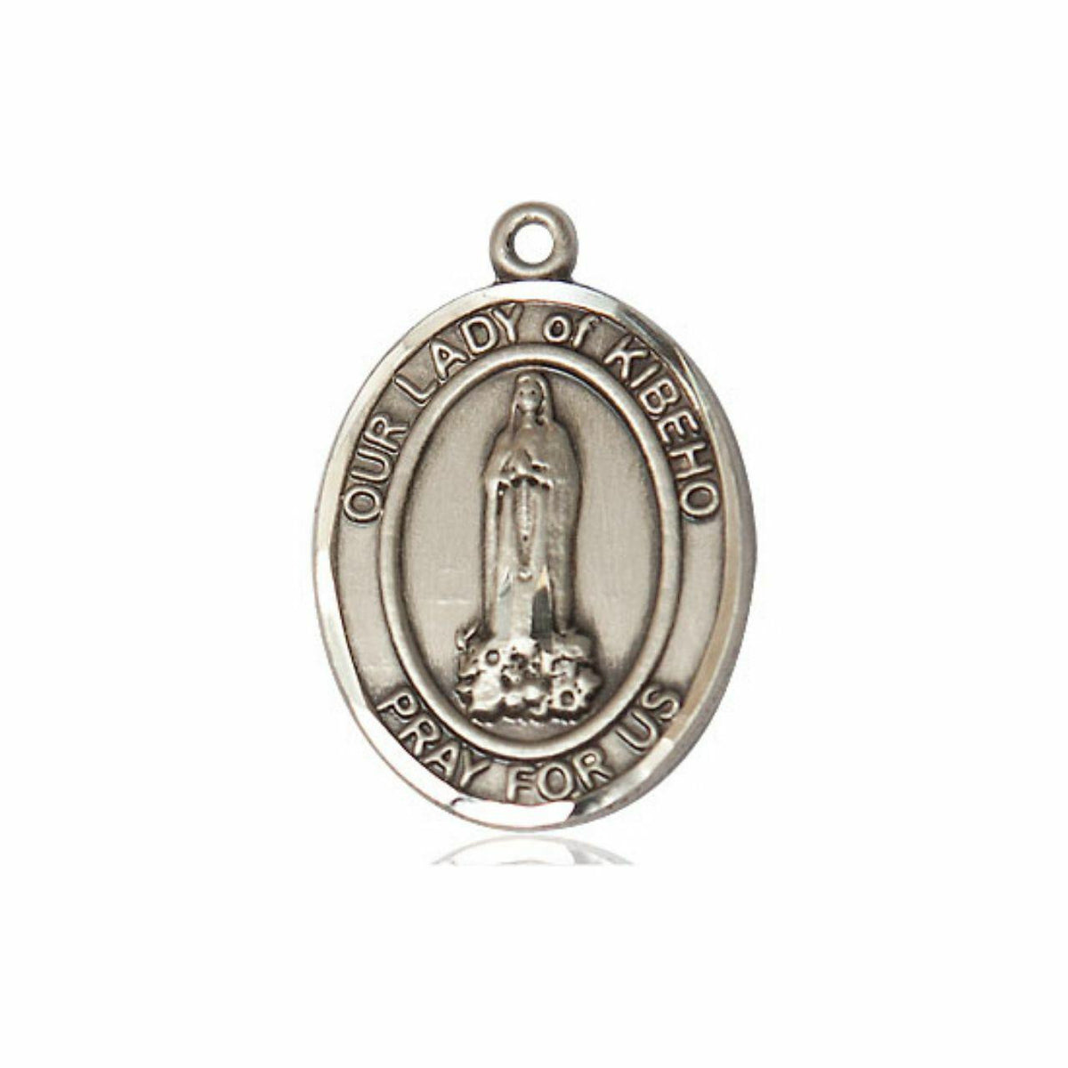 Our Lady of Kibeho Medal - Sterling Silver Oval Pendant 3 Sizes
