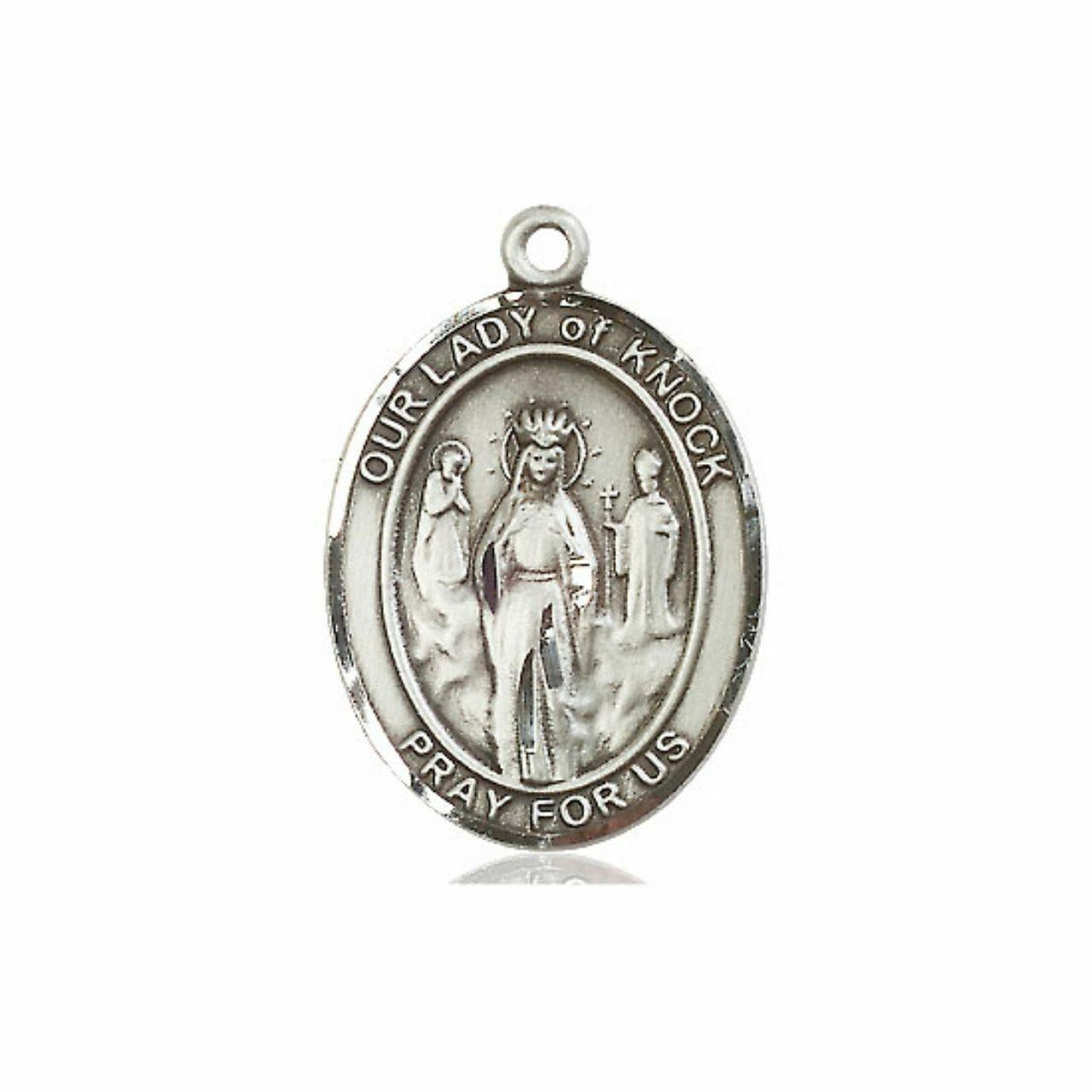 Our Lady of Knock Medal - Sterling Silver Oval Pendant 3 Sizes