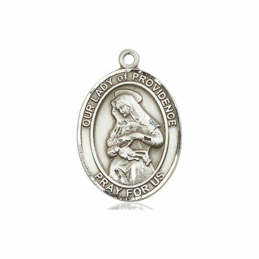 Our Lady of Providence Medal - Sterling Silver Oval Pendant 3 Sizes