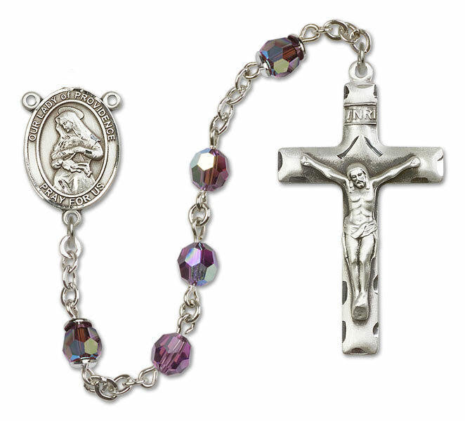 Our Lady of Providence Sterling Silver Rosary - 16 Color Options 8087/0644