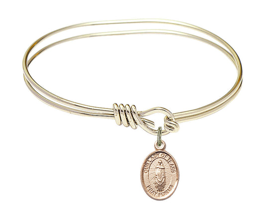 Our Lady of Tears Eye Hook Bangle Bracelet - Gold-Filled Charm 9346GF