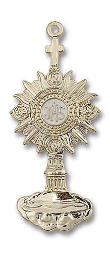 Oversized Monstrance Pendant - 14kt Gold 2 1/8 x 7/8 6099