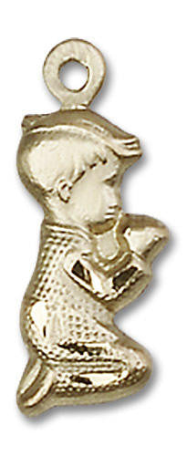 Praying Boy Pendant - 14kt Gold 3/4 x 1/4 4263