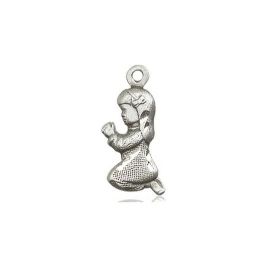 Praying Girl Pendant - Sterling Silver 5/8 x 1/4 4262SS