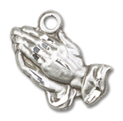 Praying Hands Pendant - Sterling Silver 3/8 x 3/8 0220SS