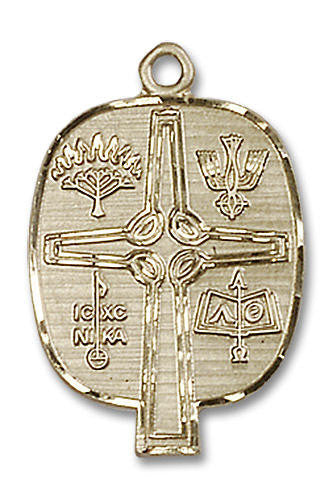 Presbyterian Medal - 14kt Gold 1 x 5/8 Pendant 4234