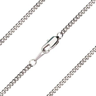 Rhodium-Plated Heavy Curb Chain – 2.15mm