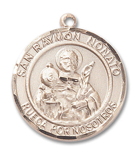 San Raymon Nonato Medal - 14kt Gold Round Pendant 2 Sizes