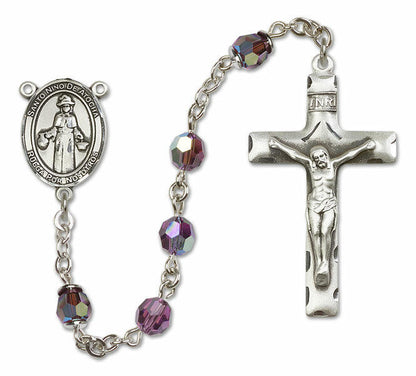 Santo Nino De Atocha Sterling Silver Rosary - 16 Color Options 8214P/0644
