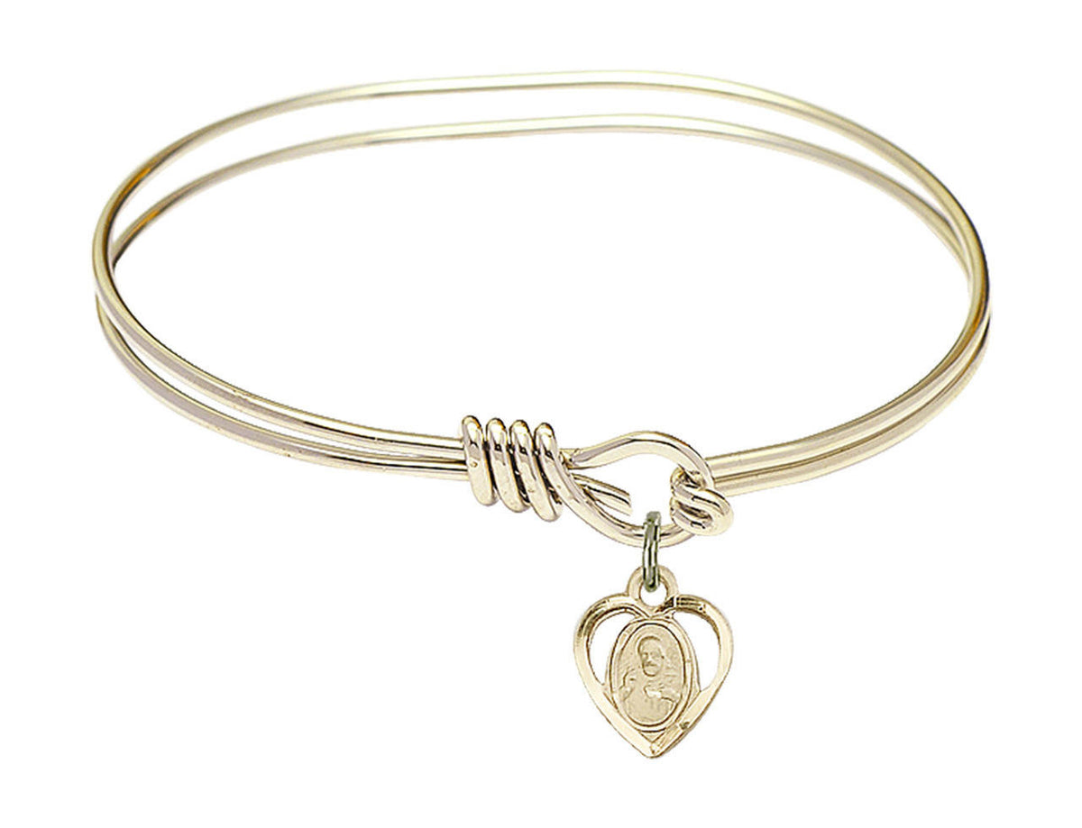 Scapular Eye Hook Bangle Bracelet - Gold-Filled Charm 5402GF