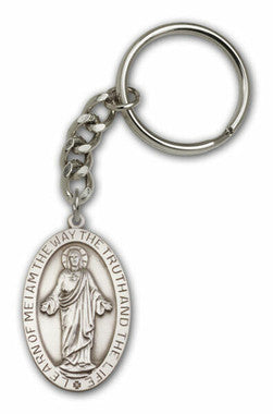 Scapular Medal Keychain - Silver Finish