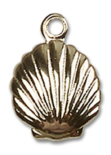 Shell Pendant Charm - 14kt Gold 1260