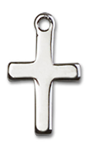 Simple Cross Pendant Charm - Sterling Silver 1006SS