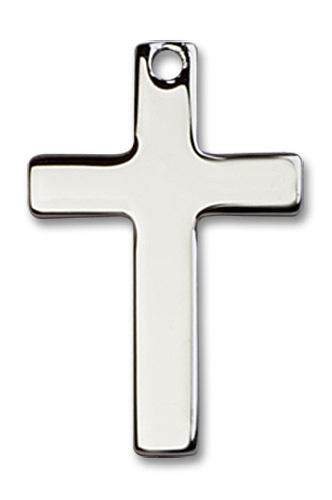 Simple Cross Pendant - Sterling Silver 7/8 x 1/2 0110YSS