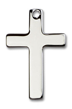 Simple Cross Pendant - Sterling Silver 7/8" x 1/2" (0110YSS)