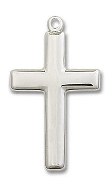 Simple Cross Pendant - Sterling Silver 7/8" x 1/2" (2195SS)