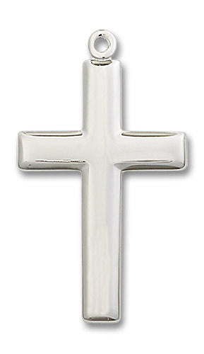 Simple Large Cross Pendant - Sterling Silver 1 1/8 x 5/8 2190SS
