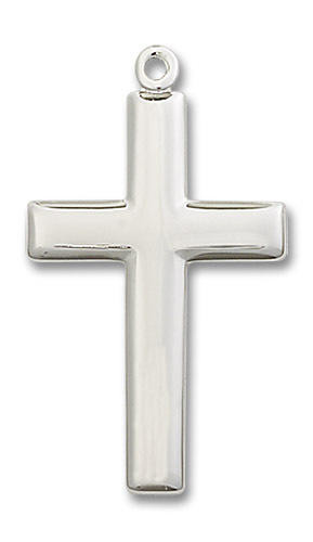 Simple Large Cross Pendant - Sterling Silver 1 1/8 x 5/8 2190SS