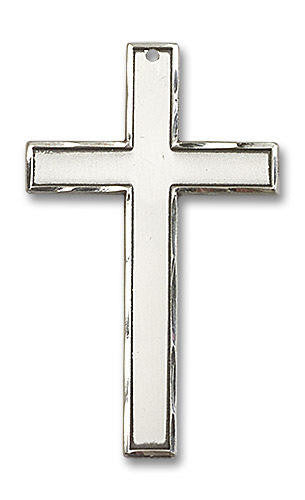 Simple Pectoral Cross Pendant - Sterling Silver 3 x 1 3/4 5636SS