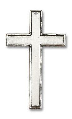 Simple Pectoral Cross Pendant - Sterling Silver 3" x 1 3/4" (5636SS)