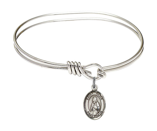 St Alice Eye Hook Bangle Bracelet - Sterling Silver Charm 9248SS