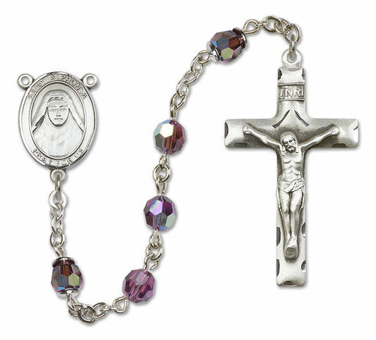 St Alphonsa Sterling Silver Rosary - 16 Color Options 8406/0644