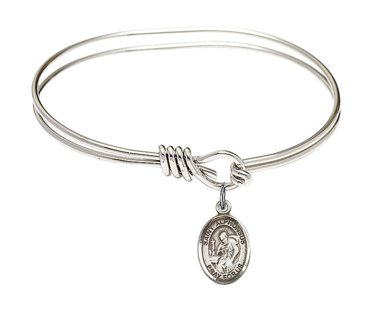 St Alphonsus Eye Hook Bangle Bracelet - Sterling Silver Charm 9221SS