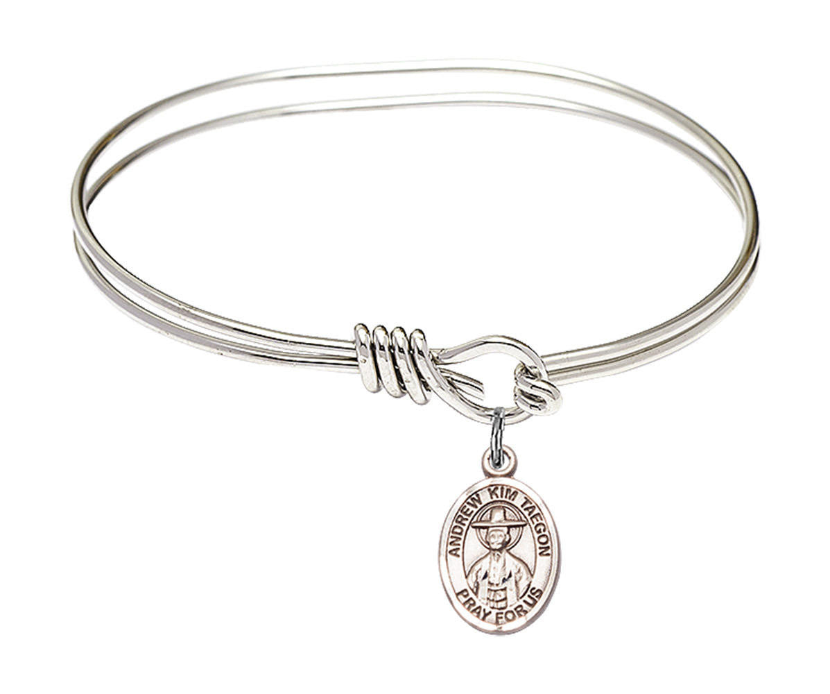St Andrew Kim Taegon Eye Hook Bangle Bracelet - Sterling Silver Charm 9373SS