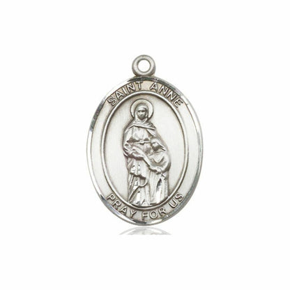 St Anne Medal - Sterling Silver Oval Pendant 3 Sizes