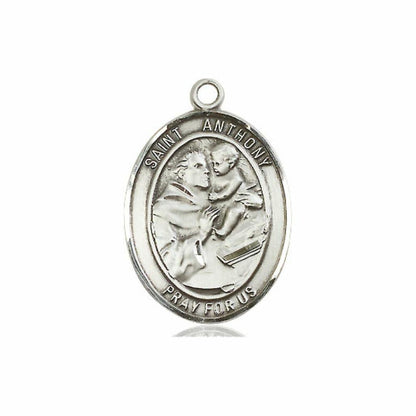 St Anthony Medal - Sterling Silver Oval Pendant 3 Sizes