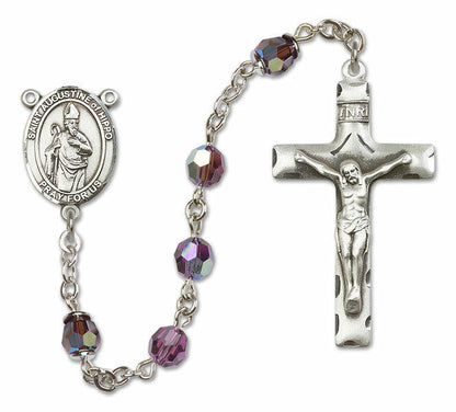 St Augustine of Hippo Sterling Silver Rosary - 16 Color Options 8202/0644