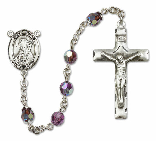 St Brigid of Ireland Sterling Silver Rosary - 16 Color Options 8123/0644