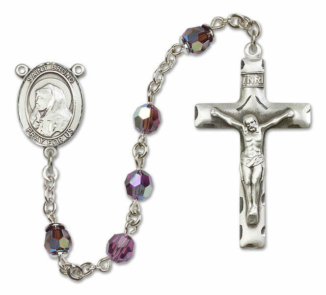St Bruno Sterling Silver Rosary - 16 Color Options 8270/0644