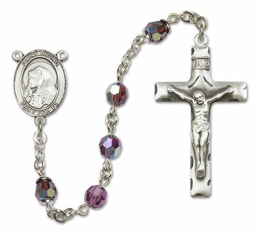 St Bruno Sterling Silver Rosary - 16 Color Options 8270/0644