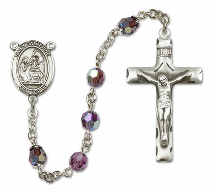 St Catherine of Siena Sterling Silver Rosary - 16 Color Options 8014/0644