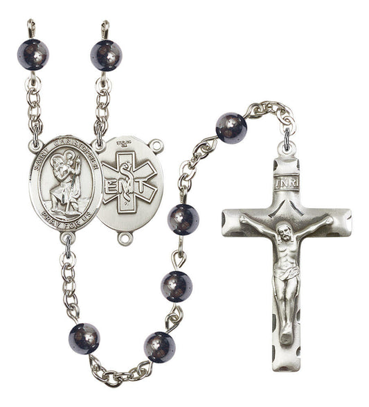 St Christopher / EMT Rosary - 7 Bead Options 8022S10SS