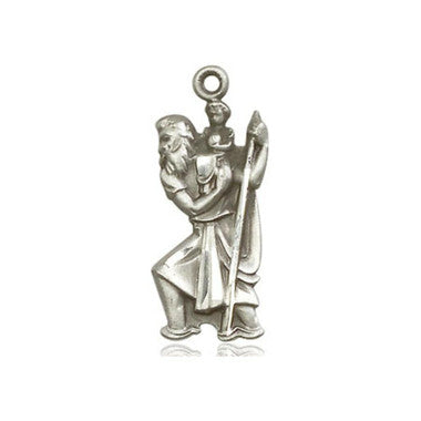 St. Christopher Pendant - Sterling Silver 7/8" x 3/8" (5903SS)