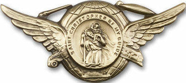 St. Christopher Visor Clip - Gold Finish (1018VG)