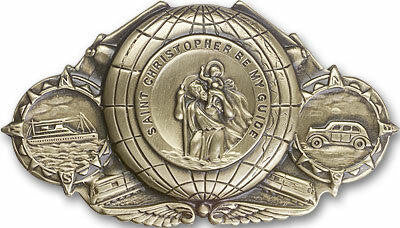 St Christopher Visor Clip - Gold Finish 1019VG