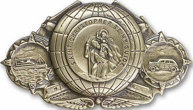 St. Christopher Visor Clip - Gold Finish (1019VG)