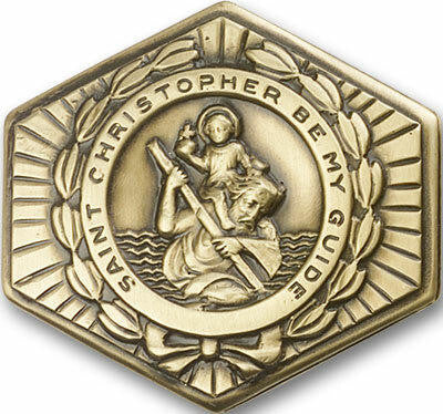 St Christopher Visor Clip - Gold Finish 1022VG