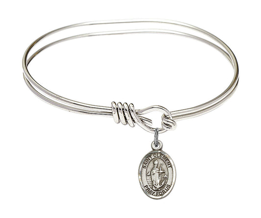 St Clement Eye Hook Bangle Bracelet - Sterling Silver Charm 9340SS