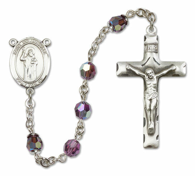 St Columbkille Sterling Silver Rosary - 16 Color Options 8399/0644