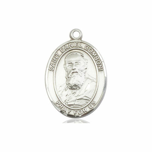St Daniel Comboni Medal - Sterling Silver Oval Pendant 3 Sizes