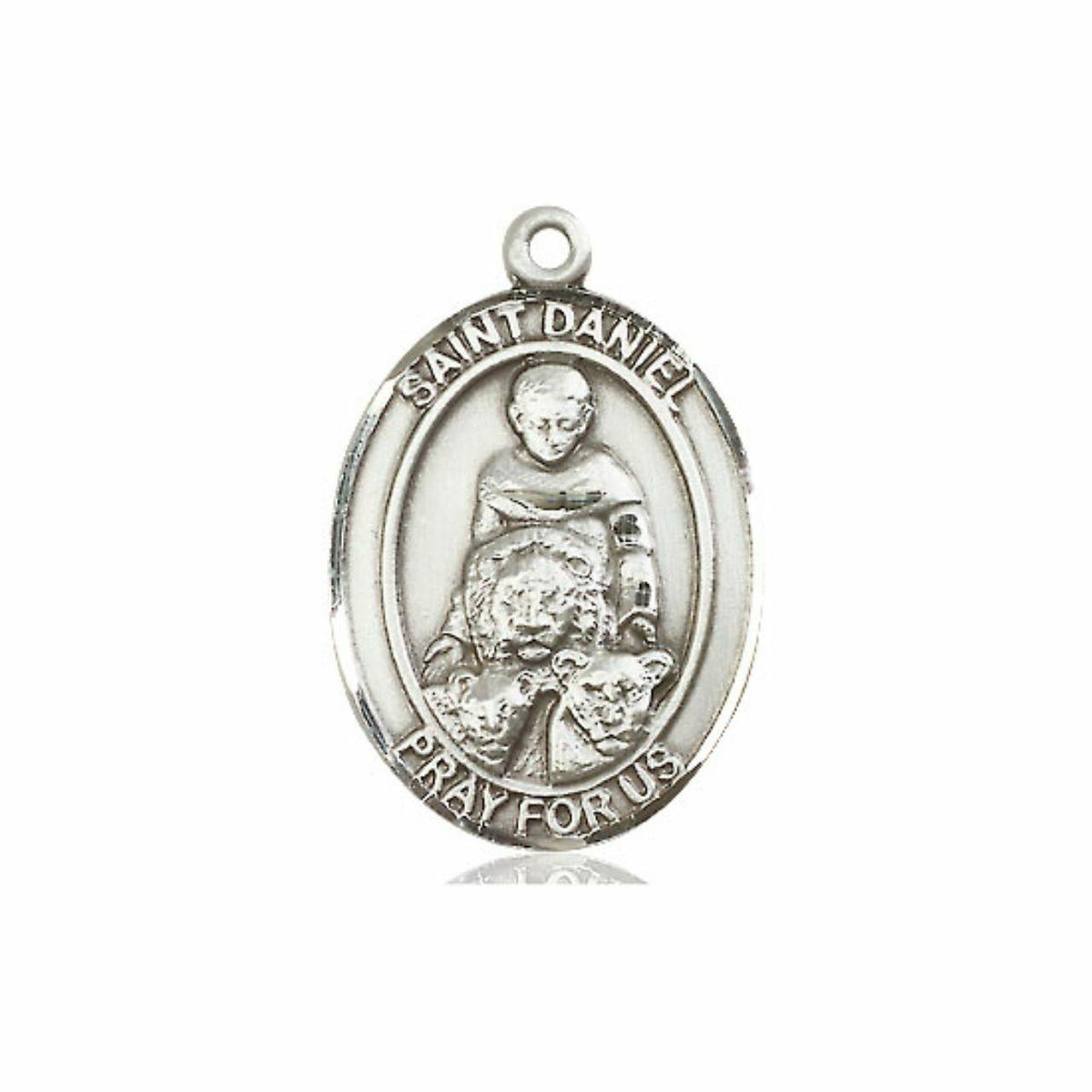 St Daniel Medal - Sterling Silver Oval Pendant 3 Sizes