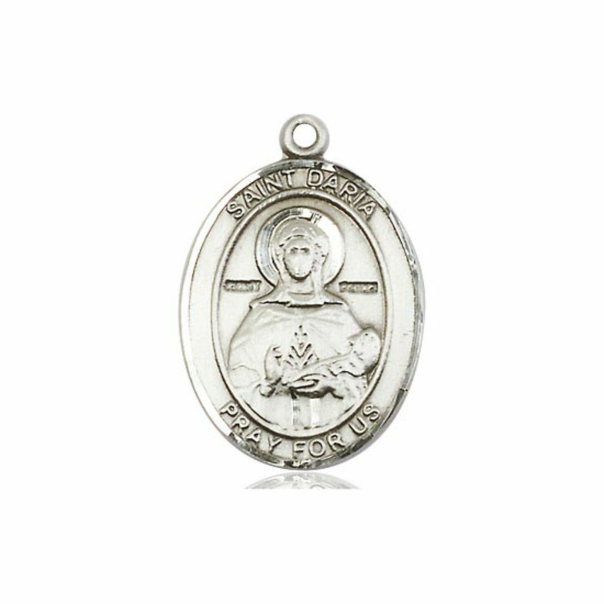 St Daria Medal - Sterling Silver Oval Pendant 3 Sizes
