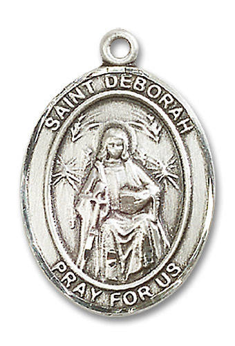 St Deborah Medal - Sterling Silver Oval Pendant 3 Sizes
