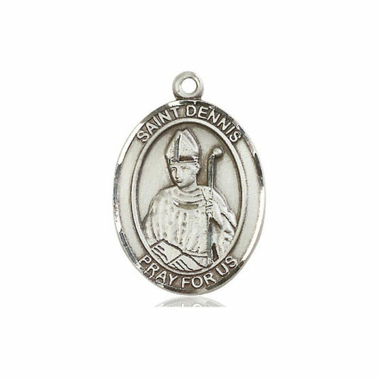 St Dennis Medal - Sterling Silver Oval Pendant 3 Sizes